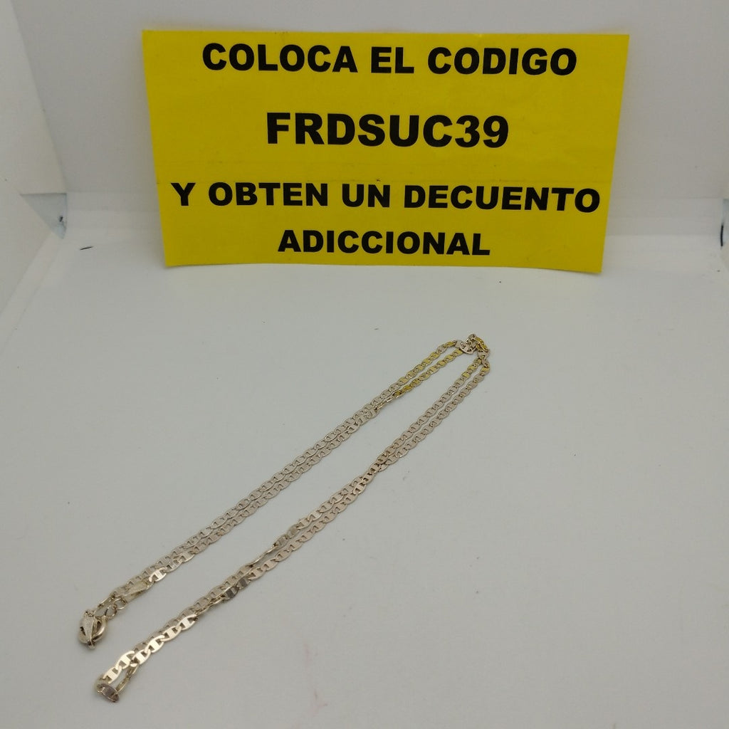 CADENA TEJIDO ESPEJO PLATA .925 55 CM 3.9 GR (NUEVO)