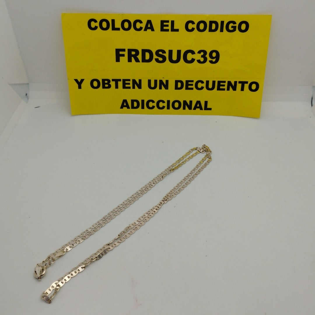 CADENA TEJIDO ESPEJO PLATA .925 55 CM 3.9 GR (NUEVO)