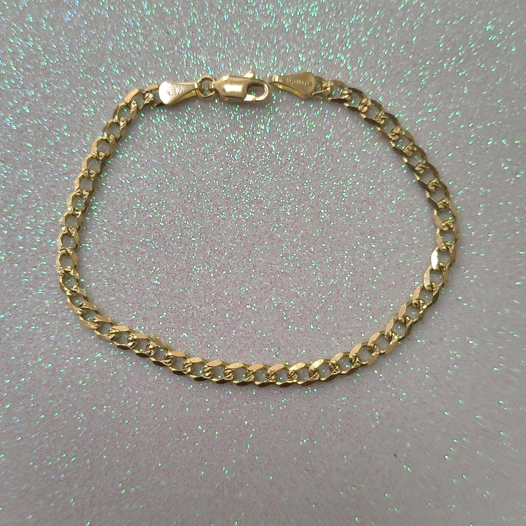 PULSERAS BARBADA ORO 14K 18 CM 4.7 GR (NUEVO)
