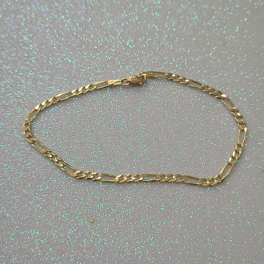 PULSERAS 3X1 ORO 14K 21 CM 3.3 GR (NUEVO)