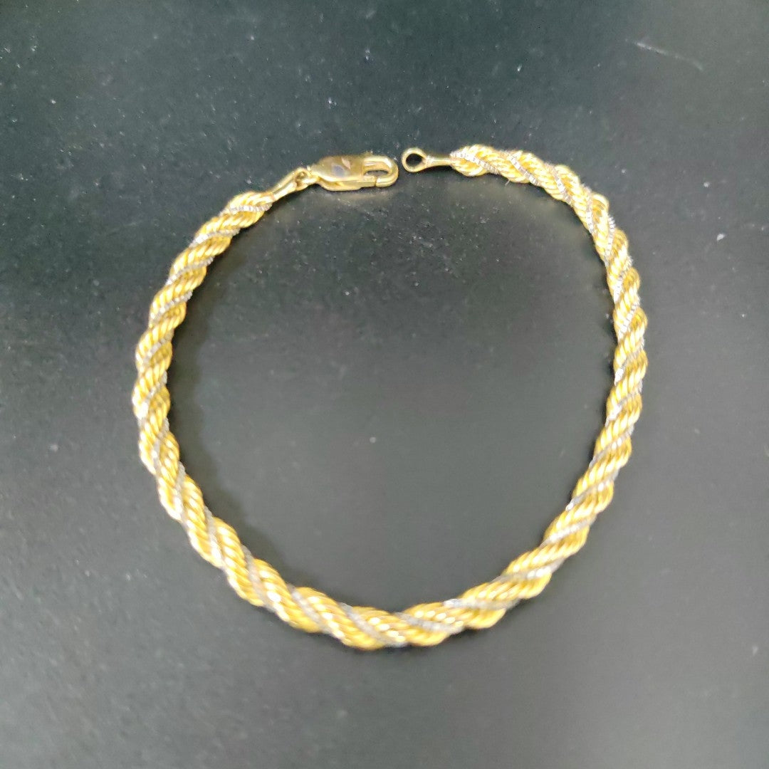 PULSERA ORO COMBINADO 14 K 4.3 GRMS (SEMINUEVO)
