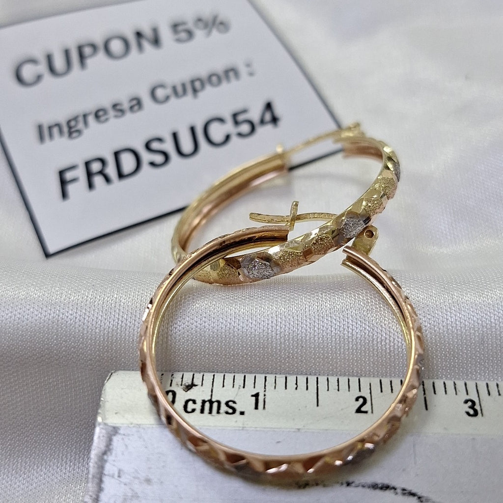 ARRACADAS PAR ORO 14 K 2.5 GRMS (SEMINUEVO)