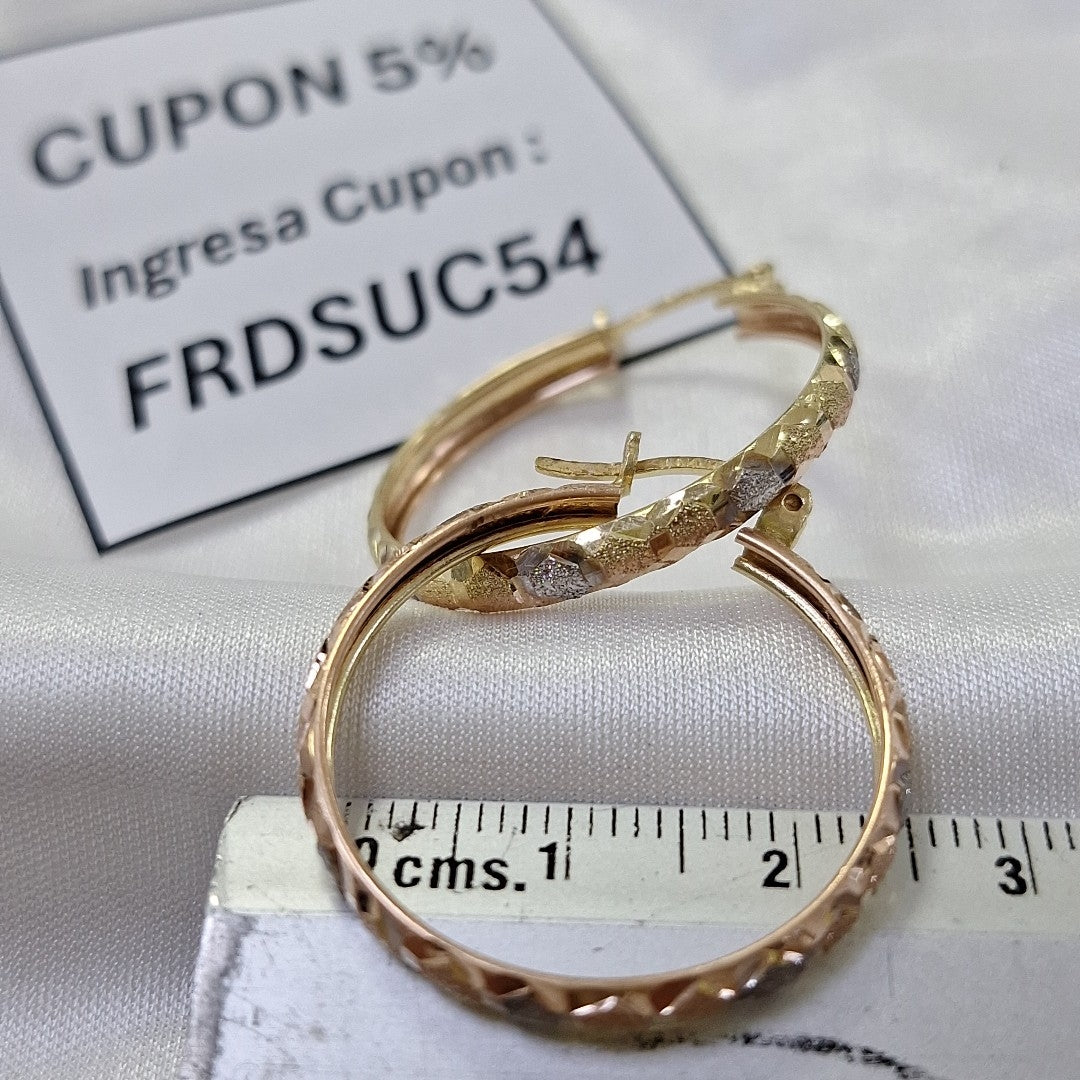 ARRACADAS PAR ORO 14 K 2.5 GRMS (SEMINUEVO)