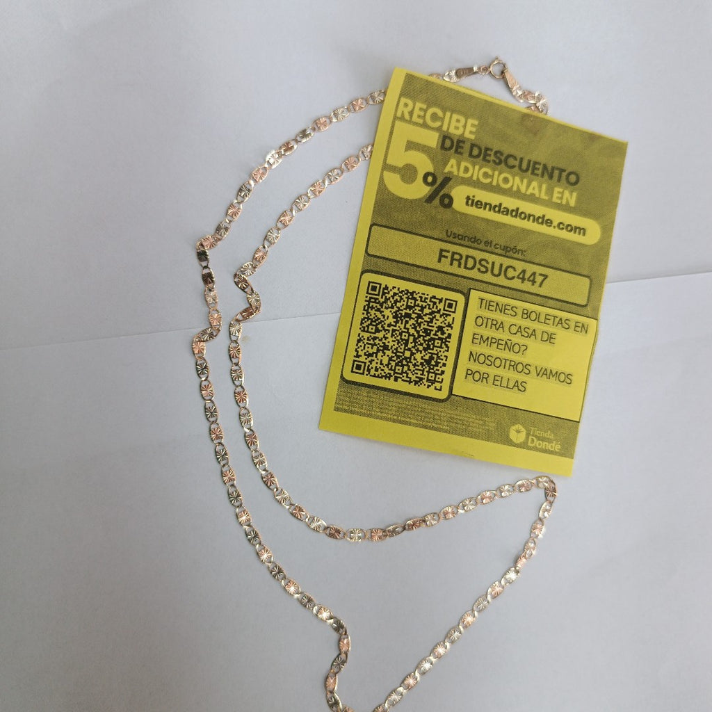 CADENA ORO, ORO COMBINADO 8 K 4.5 GRMS (SEMINUEVO)