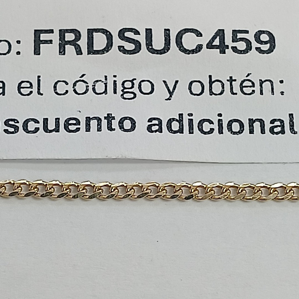 CADENAS TEJIDO BARBADA ORO 10K 50 CM 3.5 GR (NUEVO)
