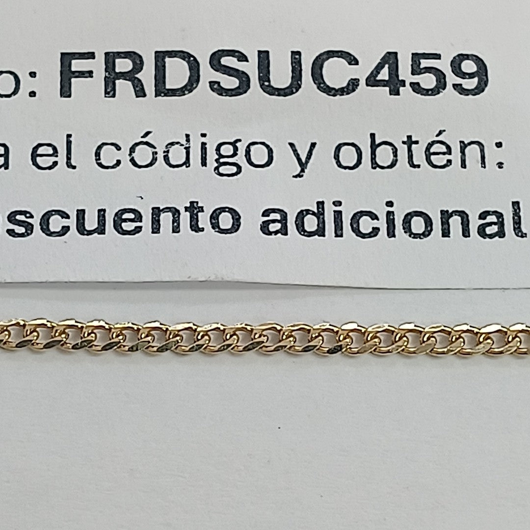 CADENAS TEJIDO BARBADA ORO 10K 50 CM 3.5 GR (NUEVO)