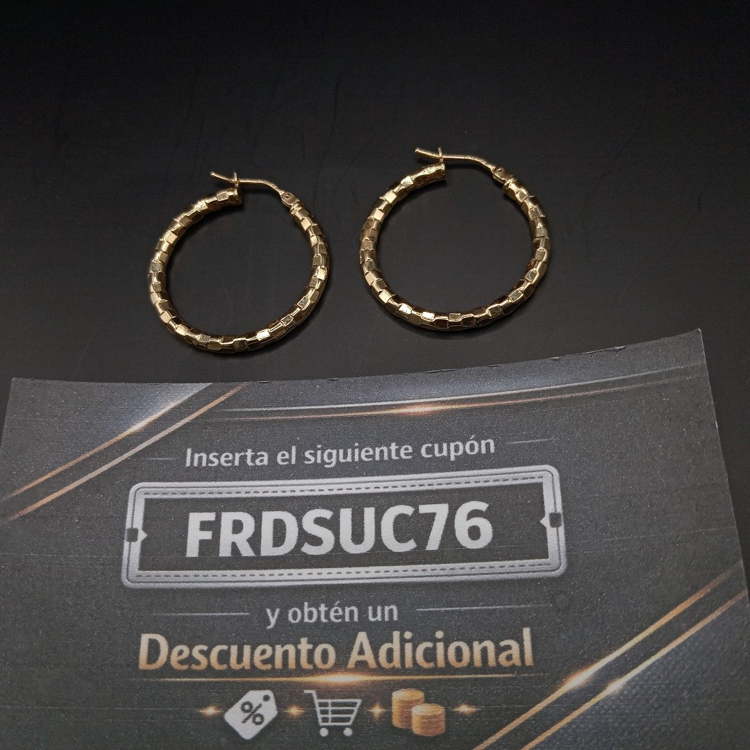 ARRACADAS PAR ORO 14 K 1,40 GRMS (SEMINUEVO)