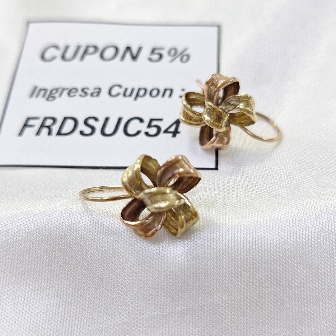 ARETES PAR ORO 14 K 2,10 GRMS (SEMINUEVO)
