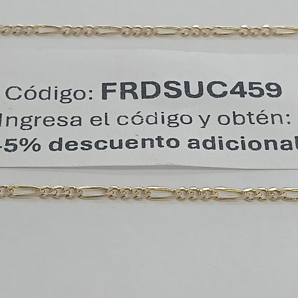 CADENAS TEJIDO 3X1 ORO 10K 50 CM 2.9 GR (NUEVO)