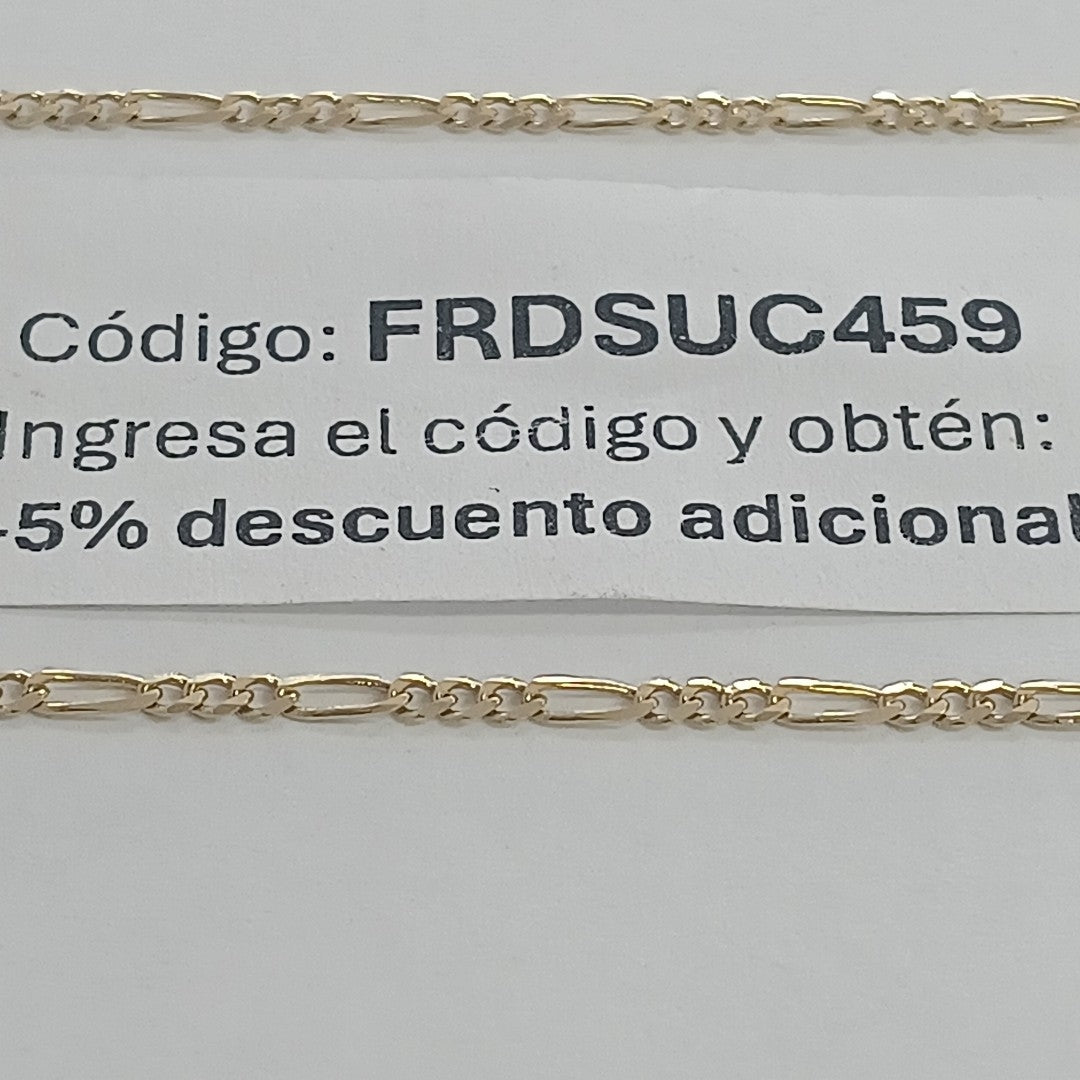 CADENAS TEJIDO 3X1 ORO 10K 50 CM 2.9 GR (NUEVO)