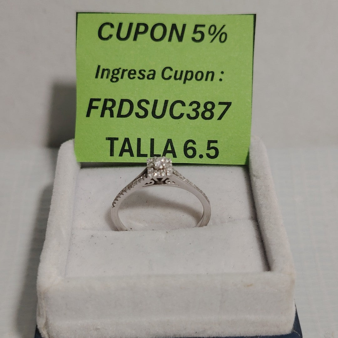 ANILLITO ORO, ORO BLANCO 14 K 1.9 GRMS (SEMINUEVO)
