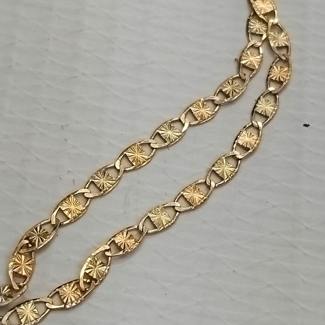 CADENAS TEJIDO GUCHI ORO 10K 55 CM 2.8 GR (NUEVO)