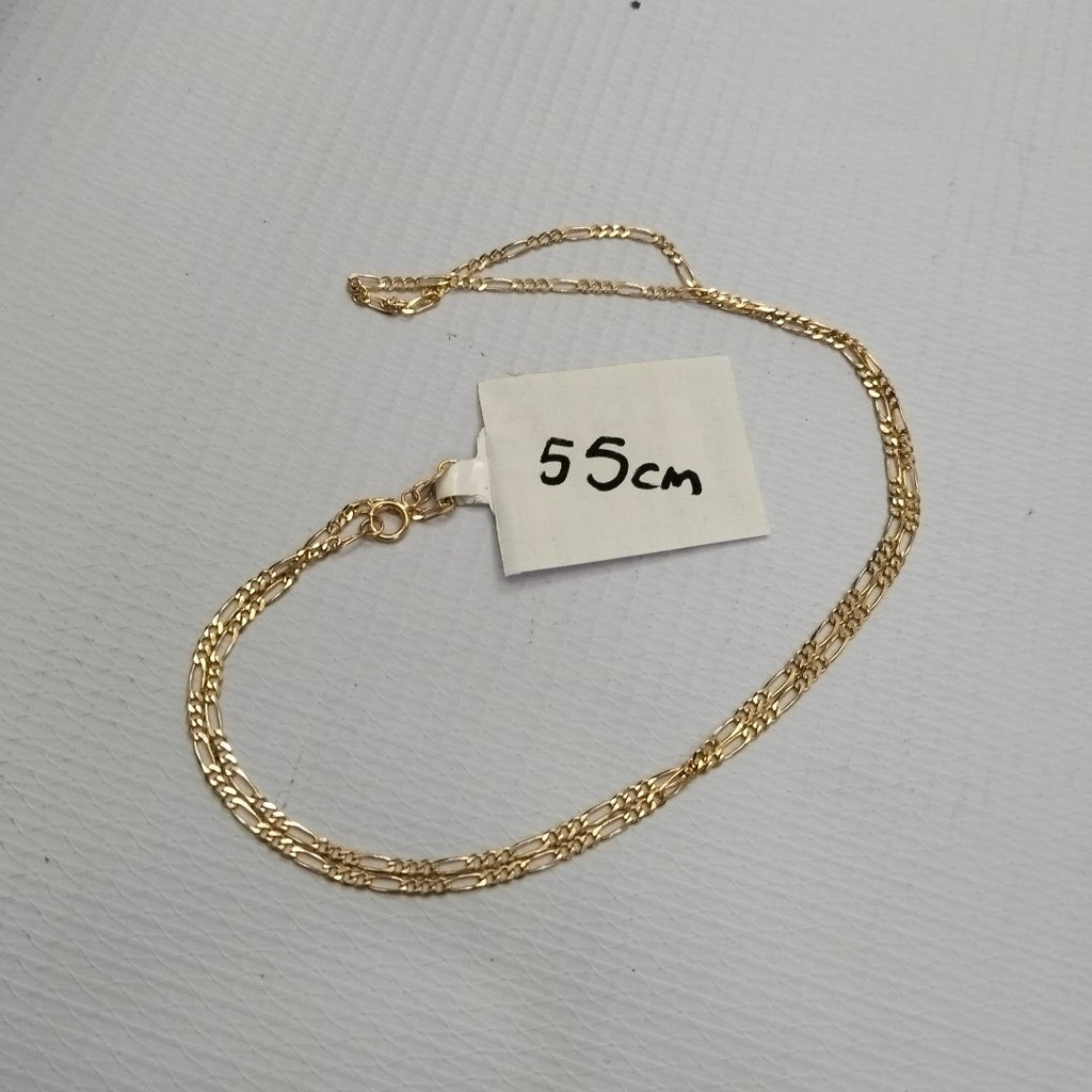 CADENAS TEJIDO 3X1 ORO 10K 55 CM 3.2 GR (NUEVO)