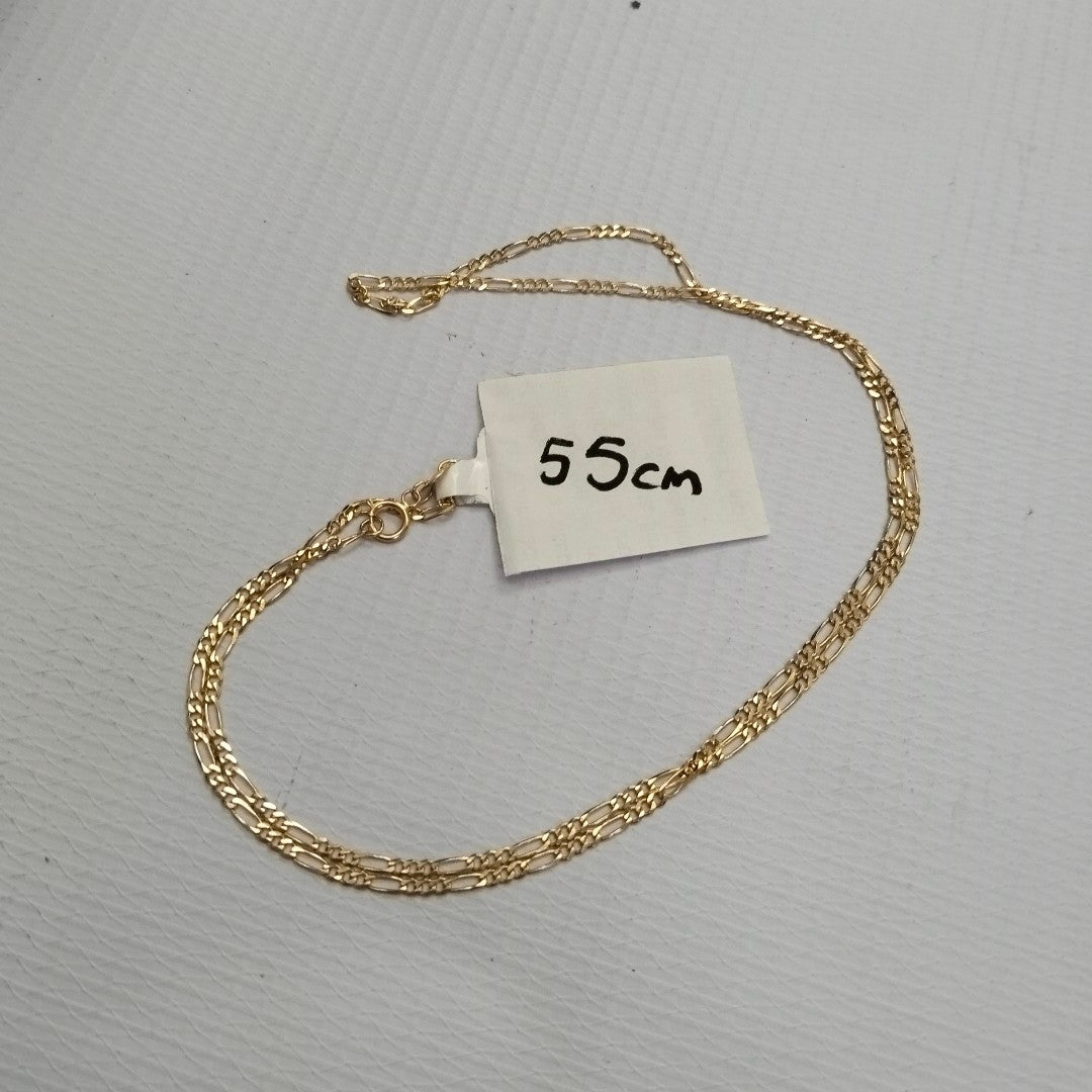 CADENAS TEJIDO 3X1 ORO 10K 55 CM 3.2 GR (NUEVO)