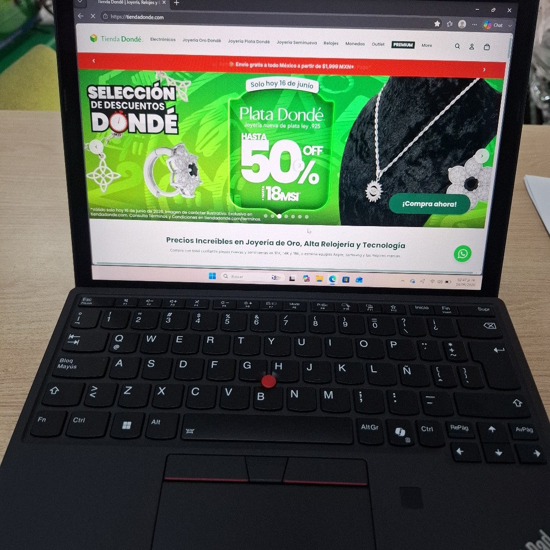 TABLETA LENOVO THINKPAD X12 DETACHABLE GEN 2 (2025) 256 GB SSD 32 GB RAM (SEMINUEVO)