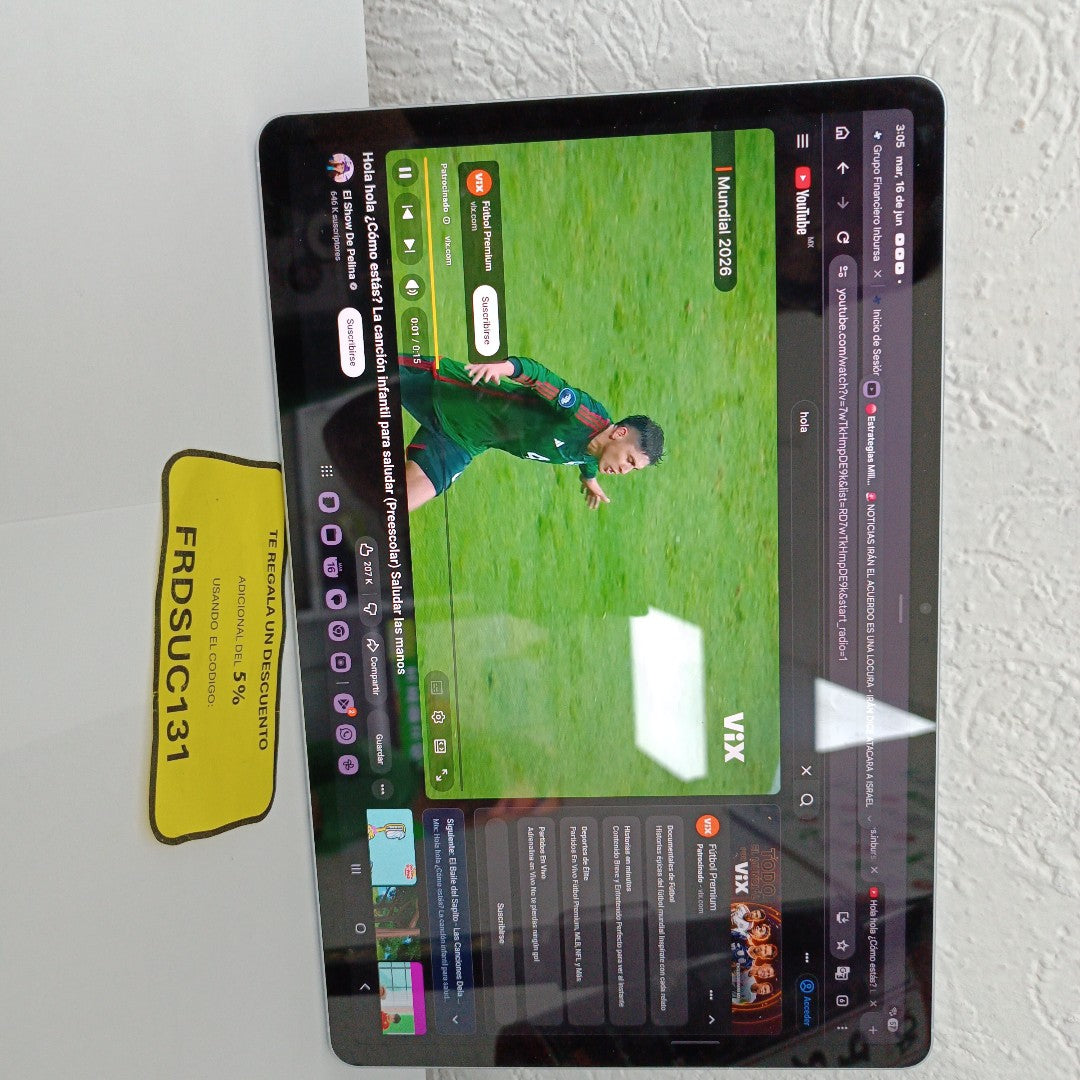 TABLETA SAMSUNG GALAXY TAB S10 FE+ SM-X620 (2025) 256 GB 12 GB RAM (SEMINUEVO)