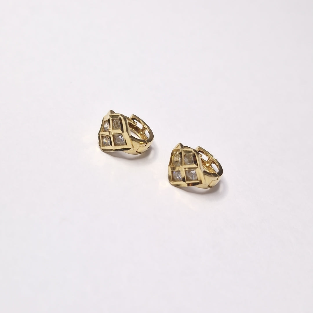 ARRACADAS PAR ORO 14 K 2.8 GRMS (SEMINUEVO)