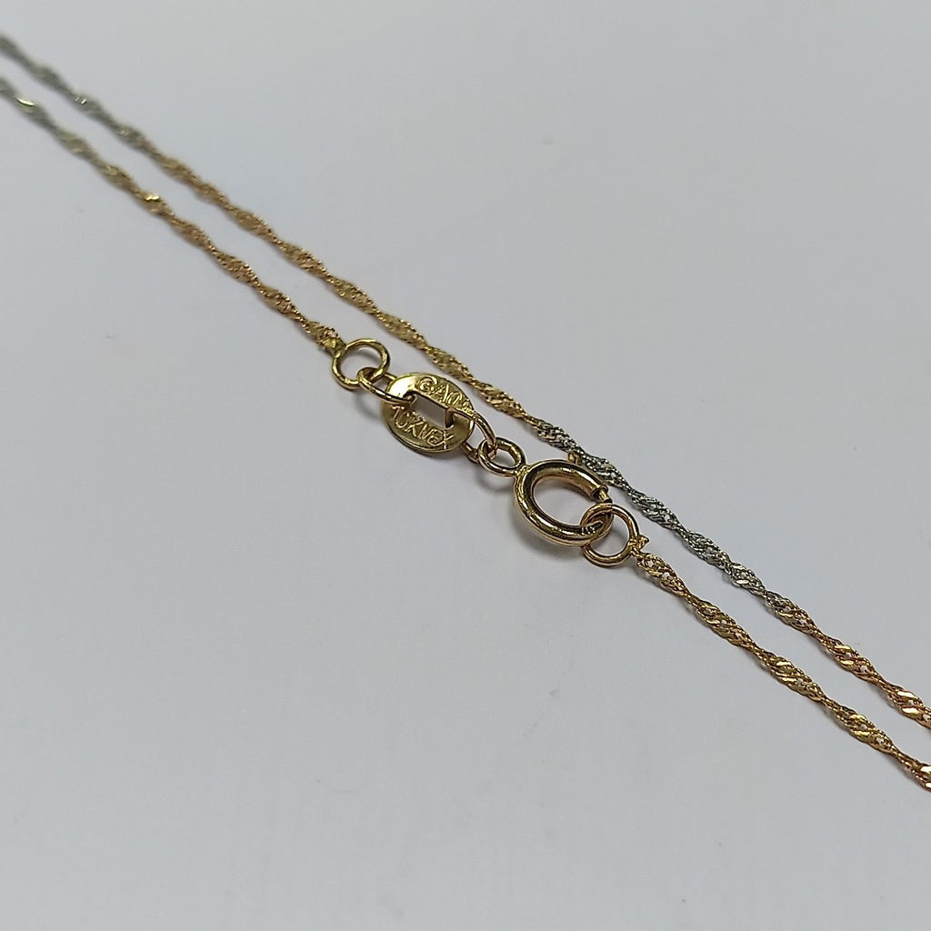 CADENA ORO, ORO COMBINADO 10 K 0.7 GRMS (SEMINUEVO)