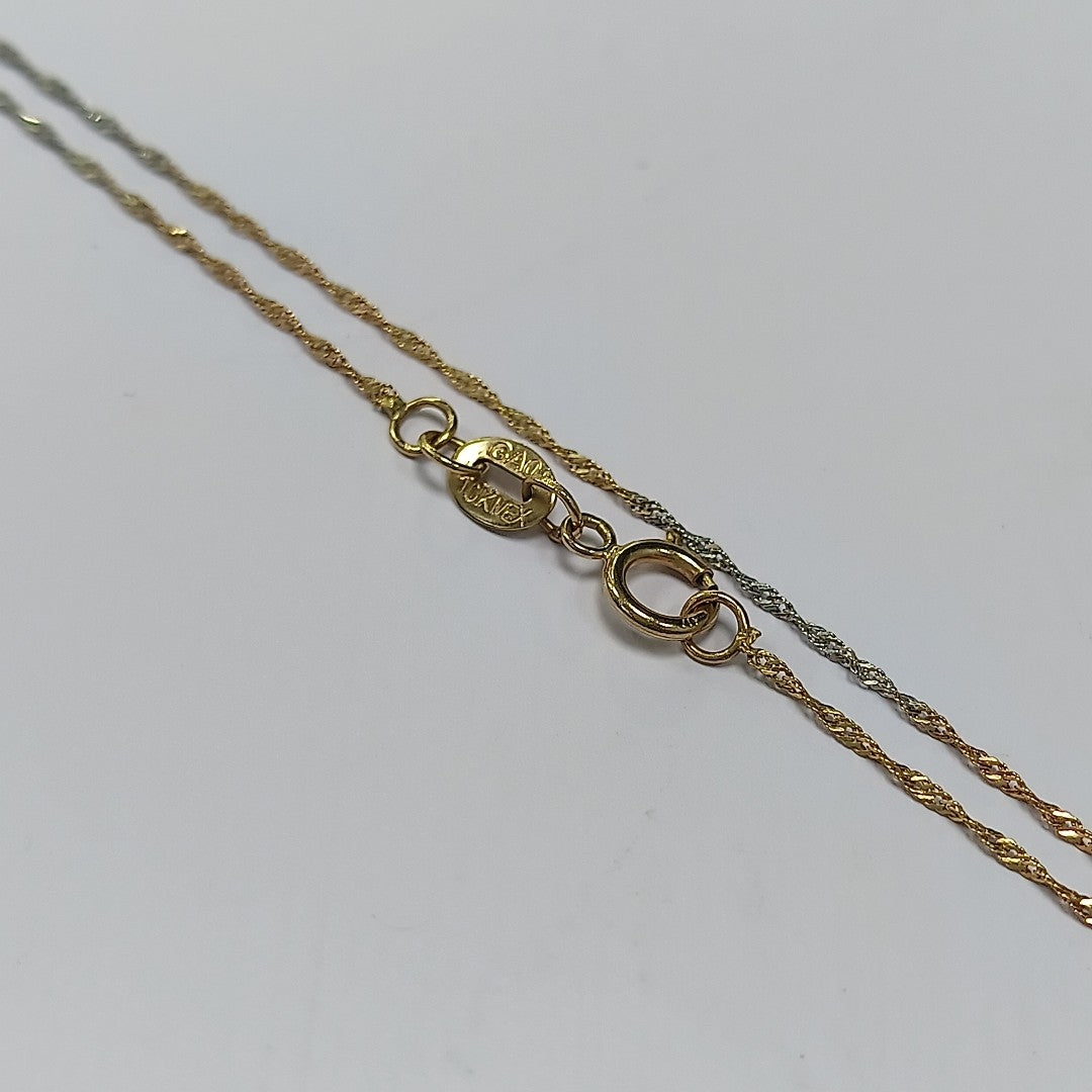 CADENA ORO, ORO COMBINADO 10 K 0.7 GRMS (SEMINUEVO)