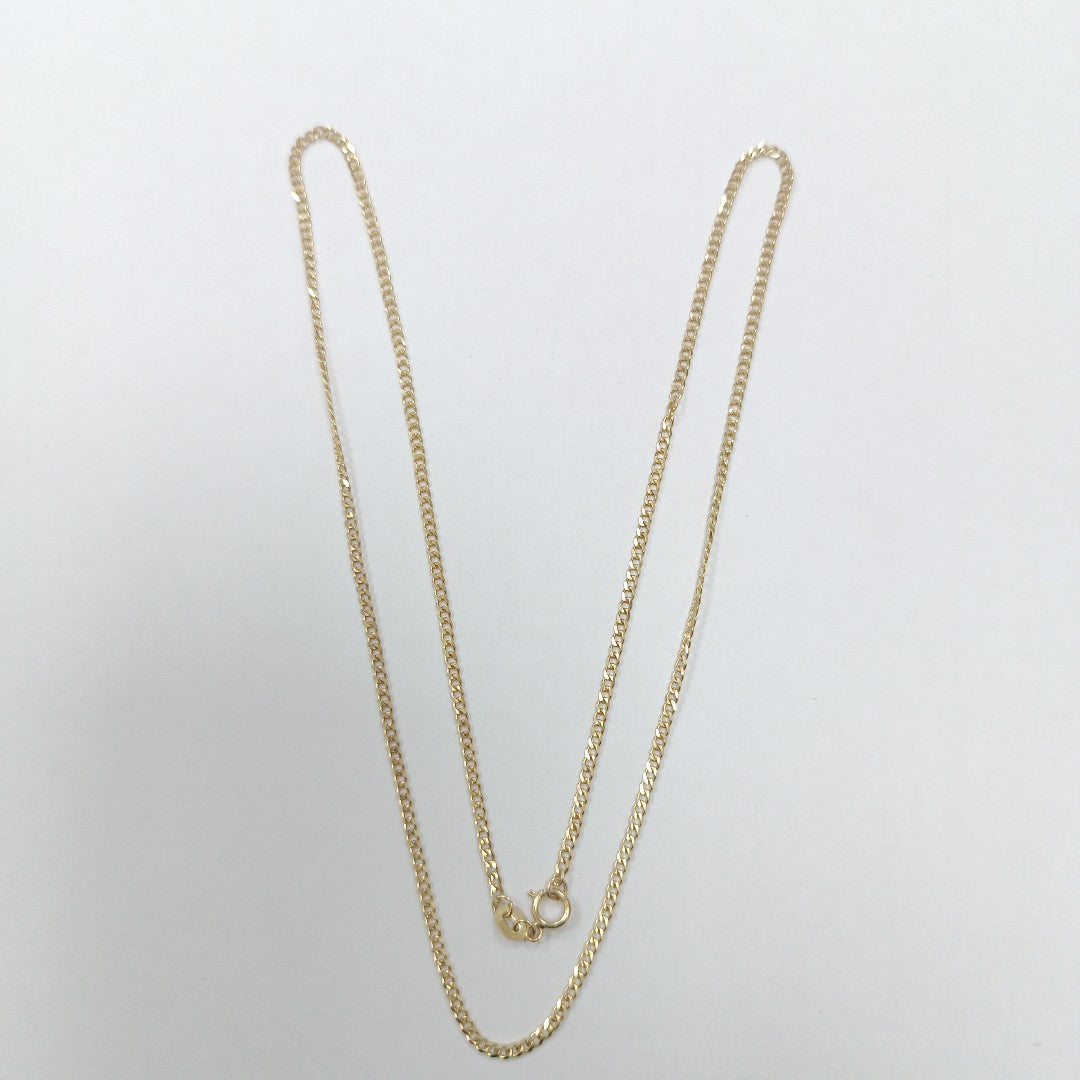 CADENAS TEJIDO BARBADA ORO 10K 55 CM 3.8 GR (NUEVO)