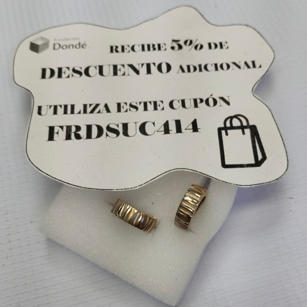 ARRACADAS PAR ORO, RODIADO 10 K 2.5 GRMS (SEMINUEVO)