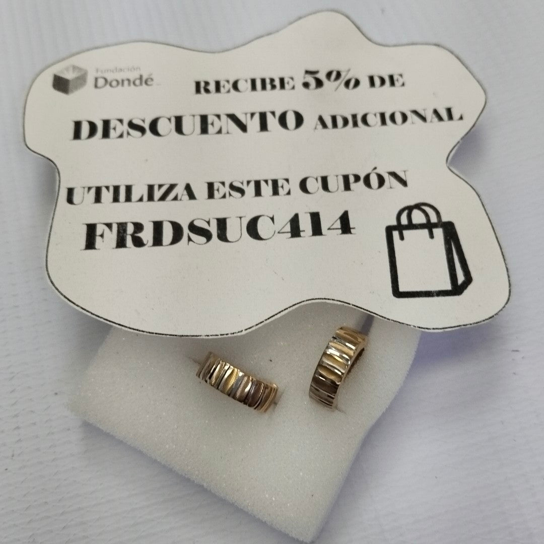 ARRACADAS PAR ORO, RODIADO 10 K 2.5 GRMS (SEMINUEVO)