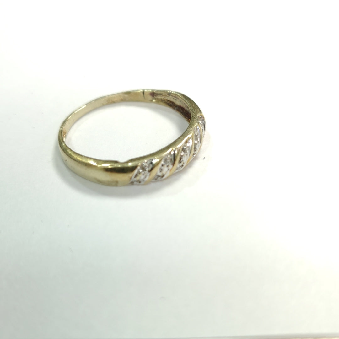ANILLO ORO,ORO COMBINADO 10 K 1,40 GRMS (SEMINUEVO)