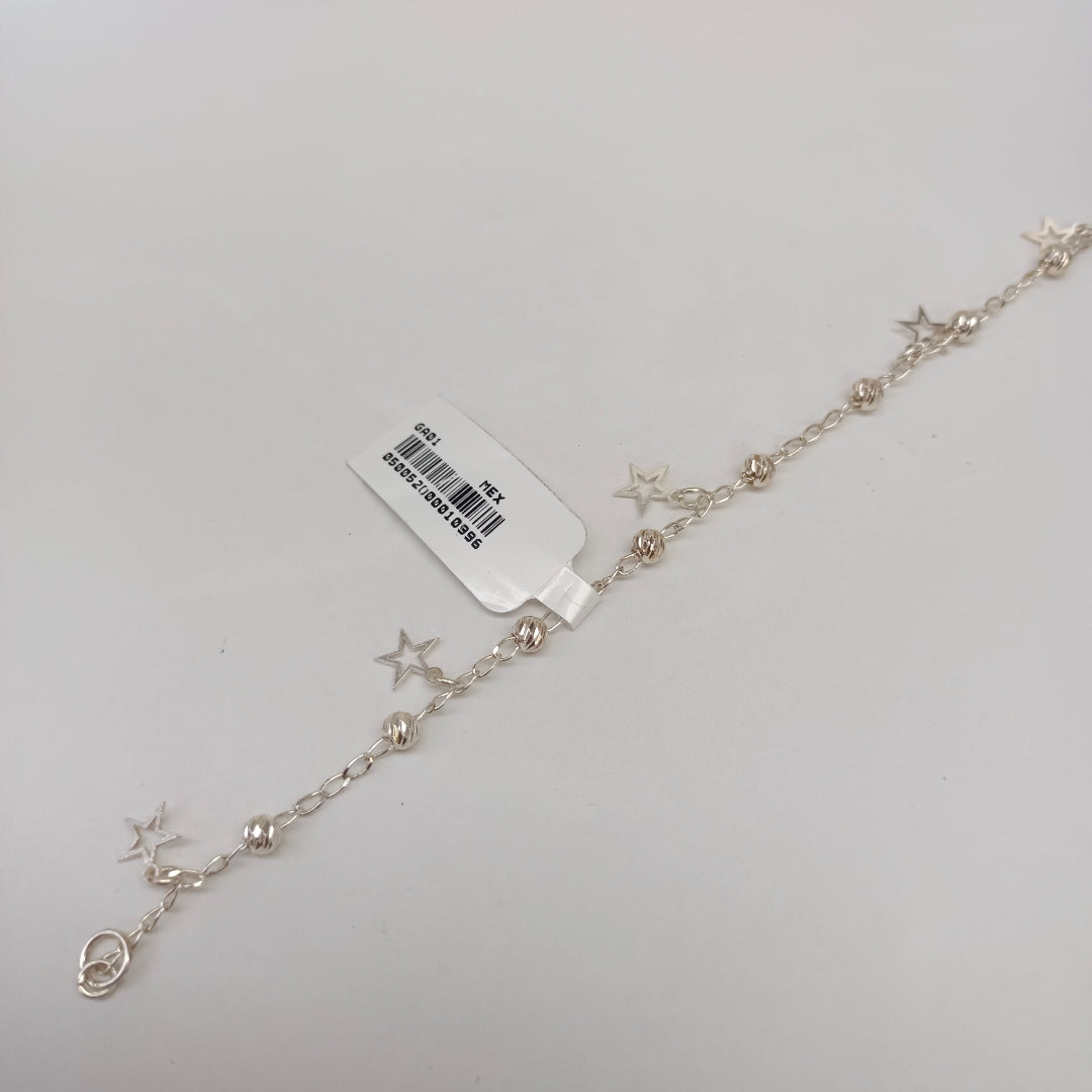 PULSERA TEJIDO ESPECIAL PLATA .925 18 CM 2.7 GR (NUEVO)