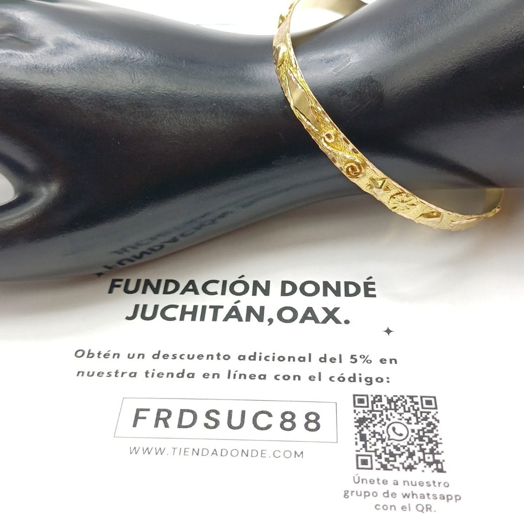 PULSERA RIGIDA ORO 10 K 7,80 GRMS (SEMINUEVO)