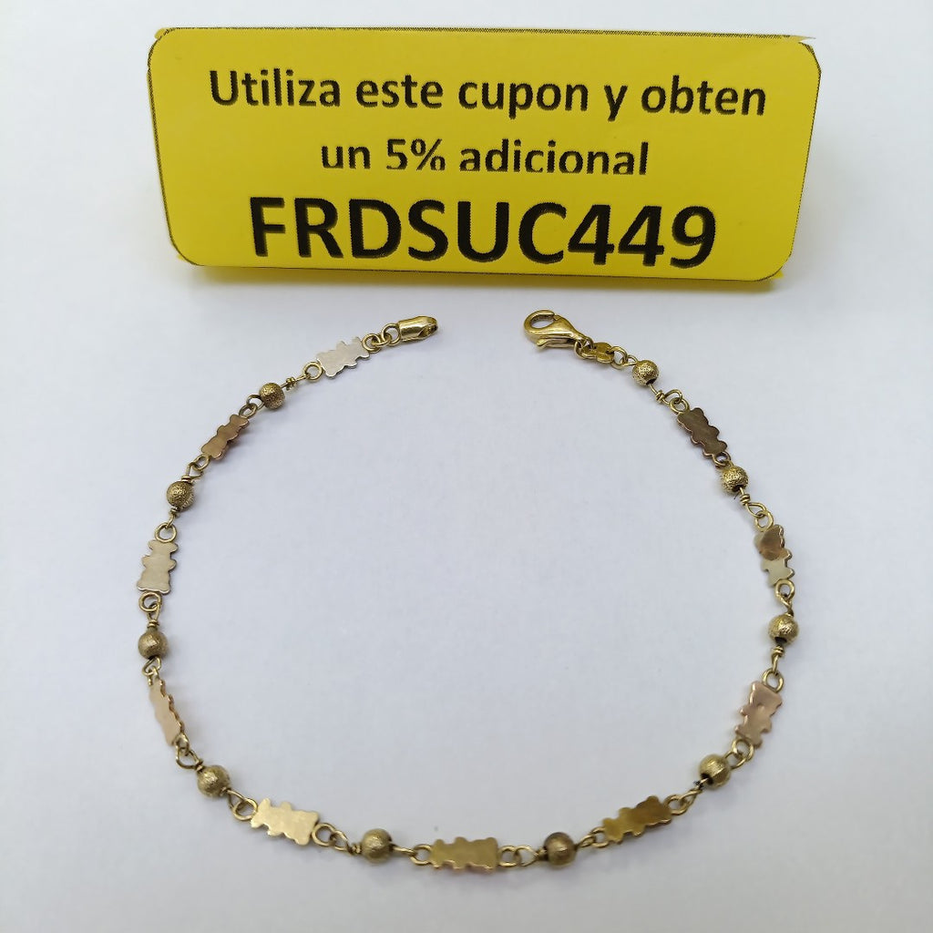PULSERA ORO, OTROS METALES 8 K 2.9 GRMS (SEMINUEVO)