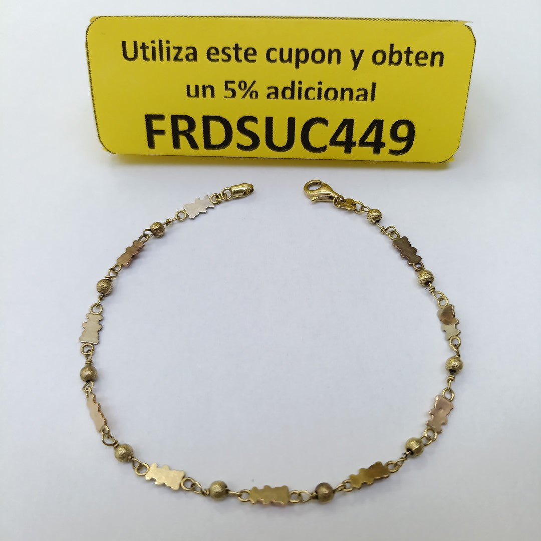 PULSERA ORO, OTROS METALES 8 K 2.9 GRMS (SEMINUEVO)