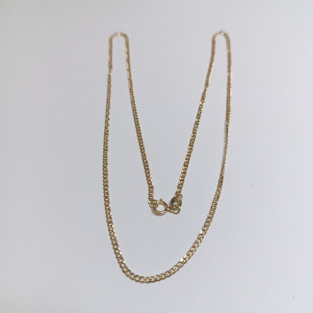 CADENAS TEJIDO BARBADA ORO 10K 50 CM 3.5 GR (NUEVO)
