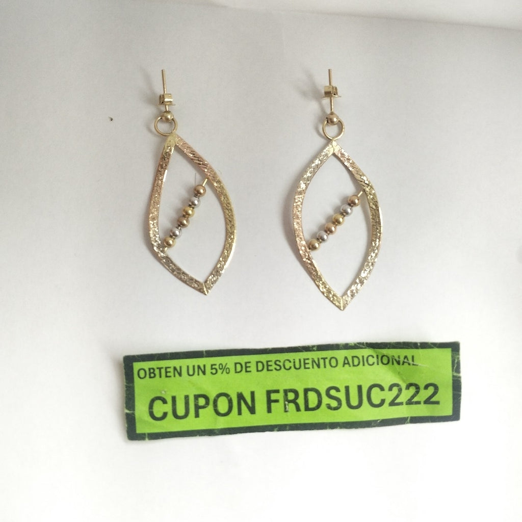 BROQUELES PAR ORO 14 K 4,10 GRMS (SEMINUEVO)