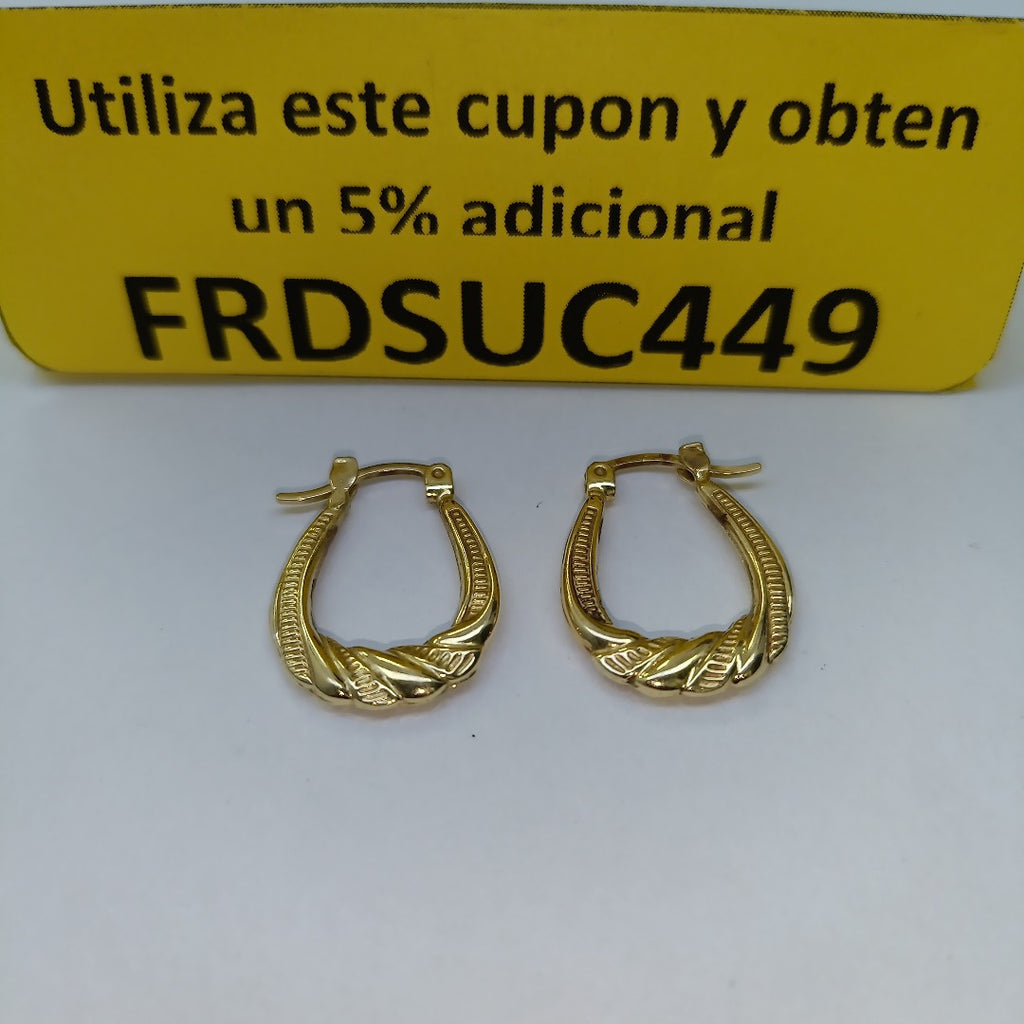 ARRACADAS PAR ORO 14 K 1.5 GRMS (SEMINUEVO)