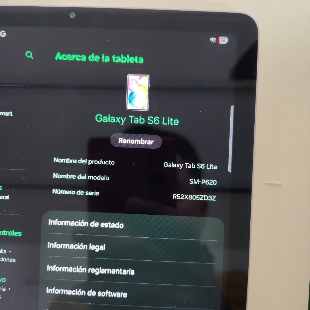 TABLETA SAMSUNG GALAXY TAB S6 LITE SM-P620 (2024) 128 GB 4 GB RAM