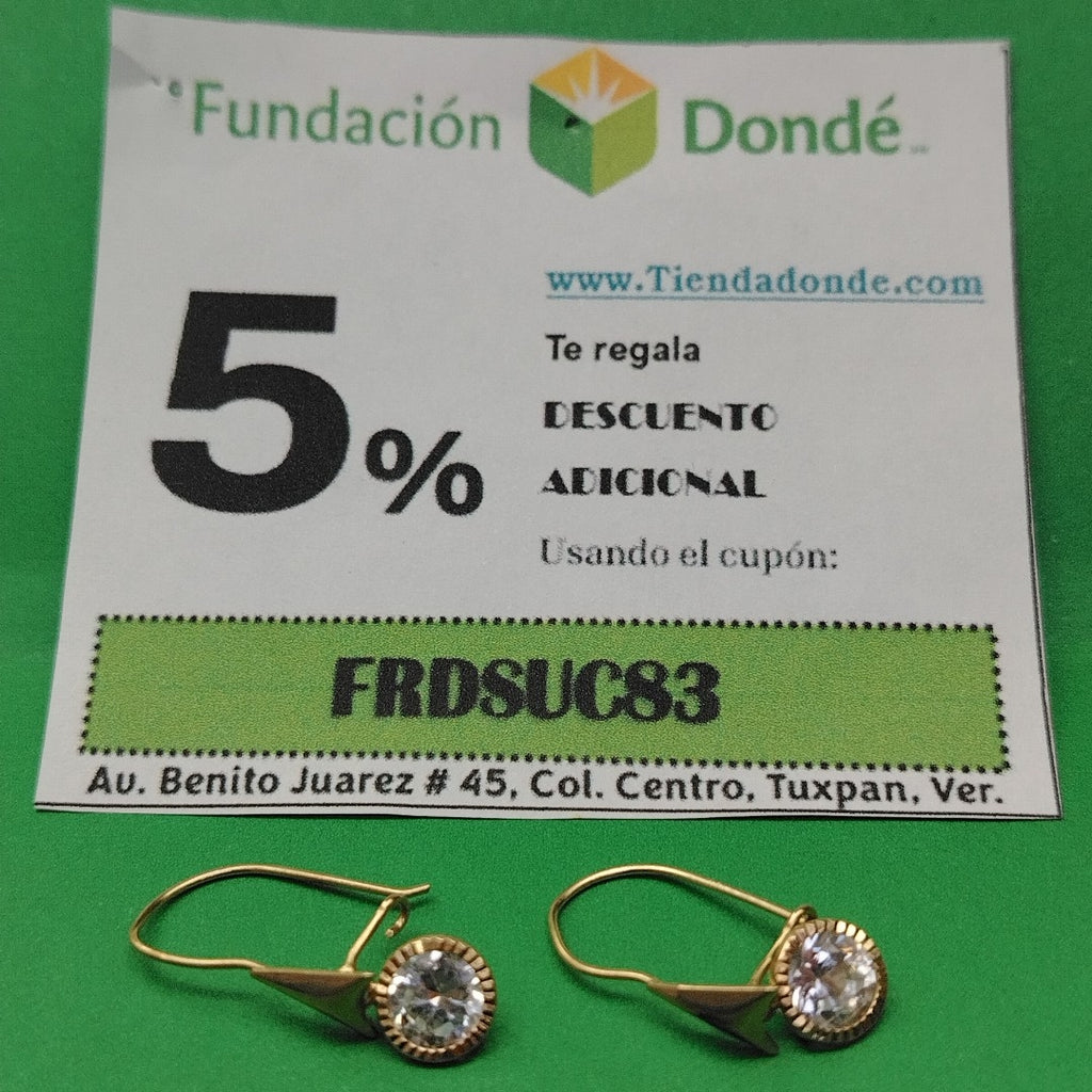 ARETES PAR ORO 10 K 1.2 GRMS (SEMINUEVO)