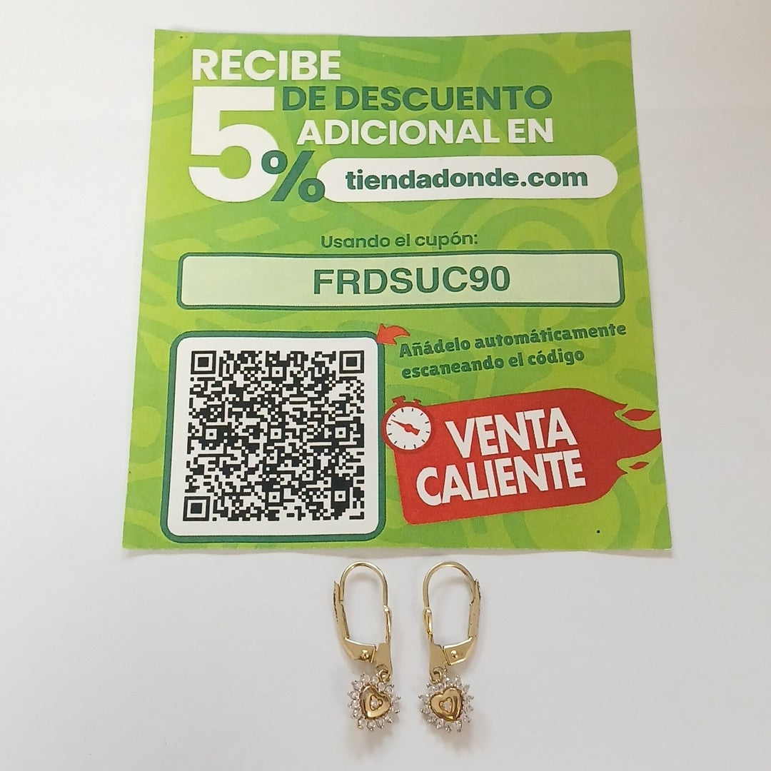 ARETES PAR ORO 14 K 2,20 GRMS (SEMINUEVO)
