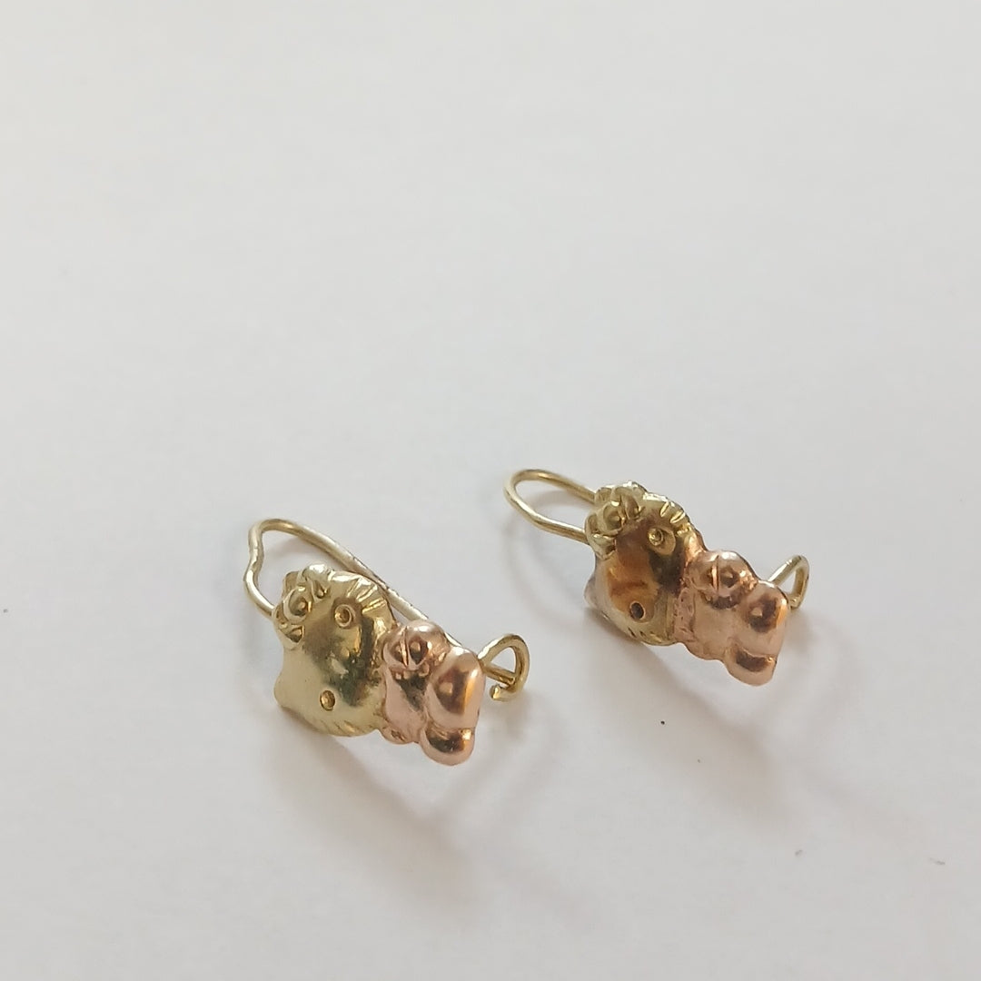 ARETES PAR ORO 14 K 1,20 GRMS (SEMINUEVO)