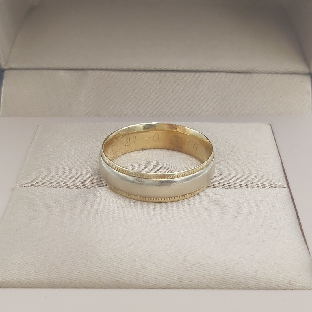ARGOLLA ORO PLATINO 14 K 5,40 GRMS (SEMINUEVO)