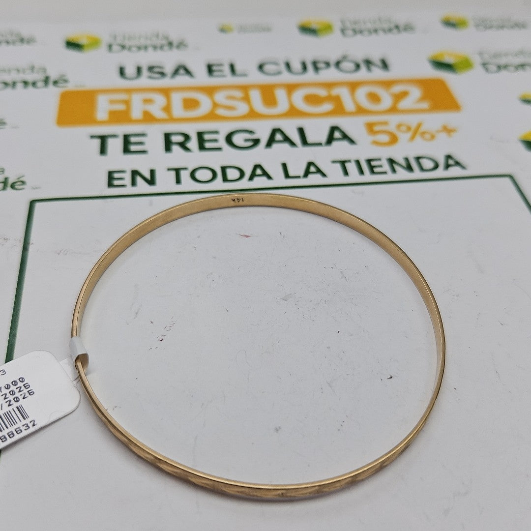 PULSERA RIGIDA ORO 14 K 6.4 GRMS (SEMINUEVO)