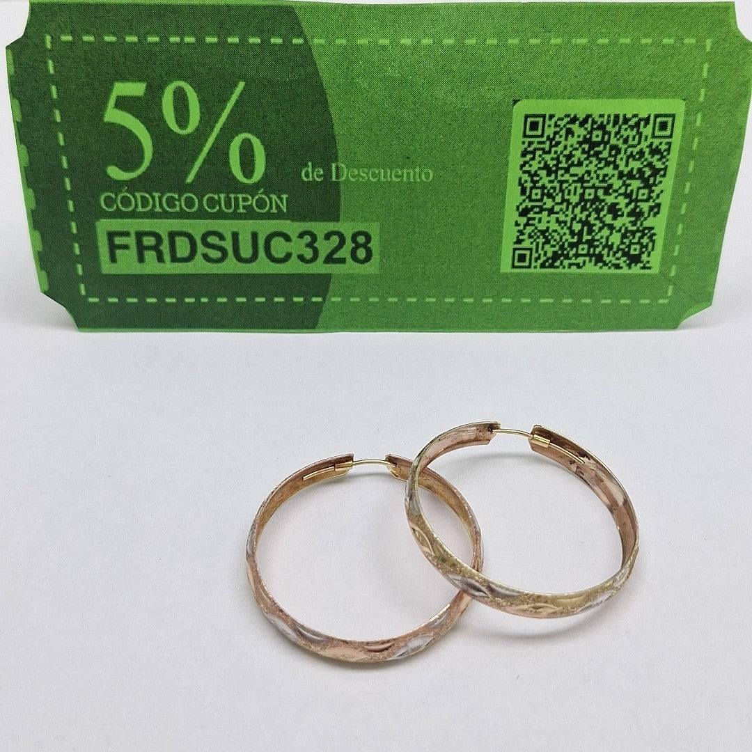 ARRACADAS PAR ORO 14 K 5 GRMS (SEMINUEVO)
