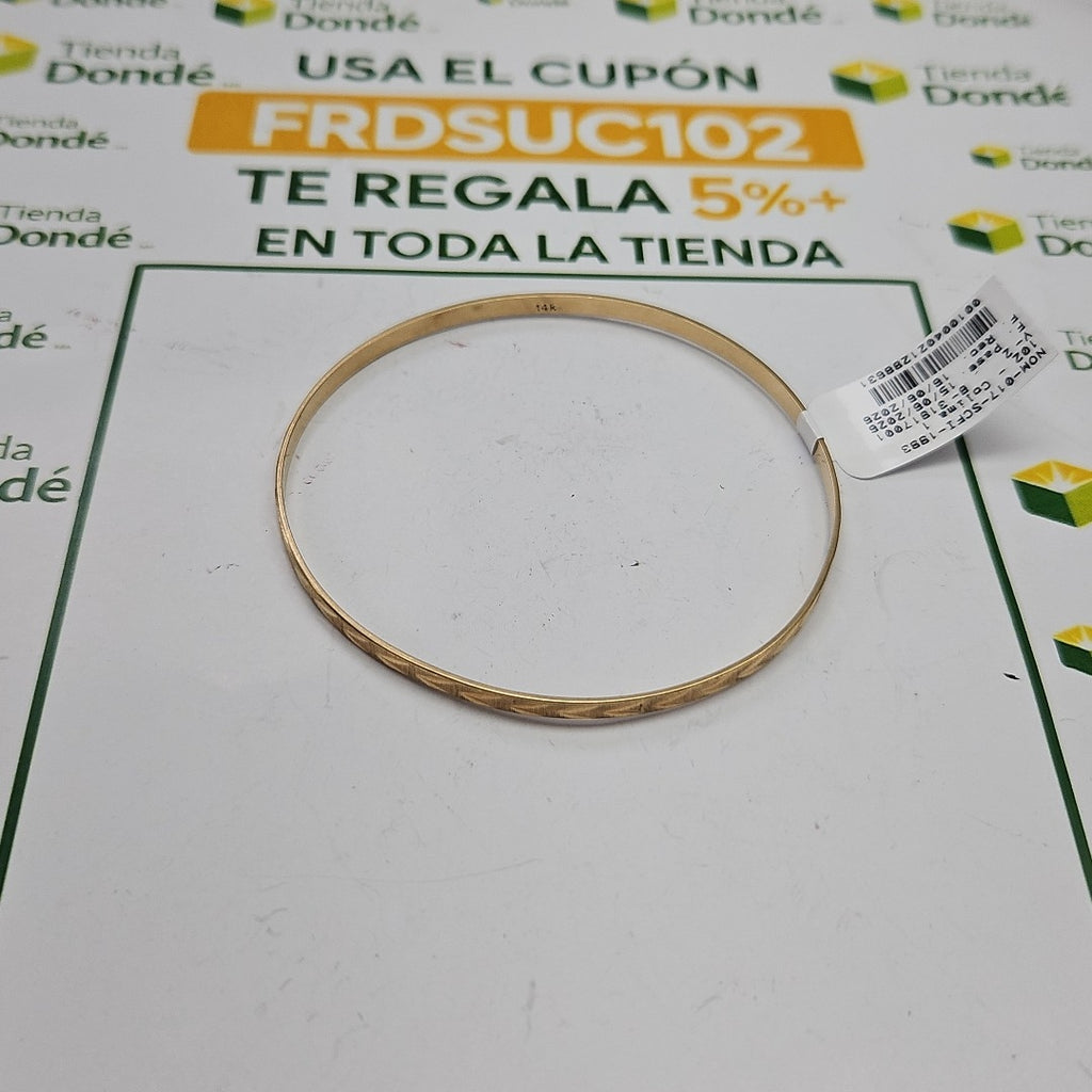 PULSERA RIGIDA ORO 14 K 6.7 GRMS (SEMINUEVO)