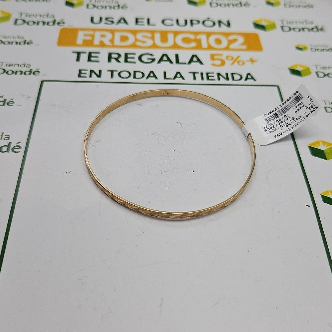 PULSERA RIGIDA ORO 14 K 6.7 GRMS (SEMINUEVO)