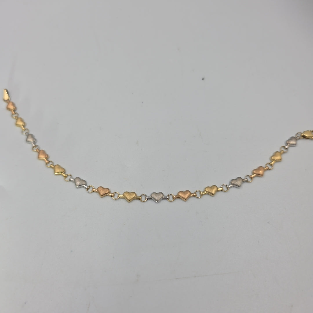 PULSERA ORO, ORO COMBINADO 14 K 3.4 GRMS (SEMINUEVO)