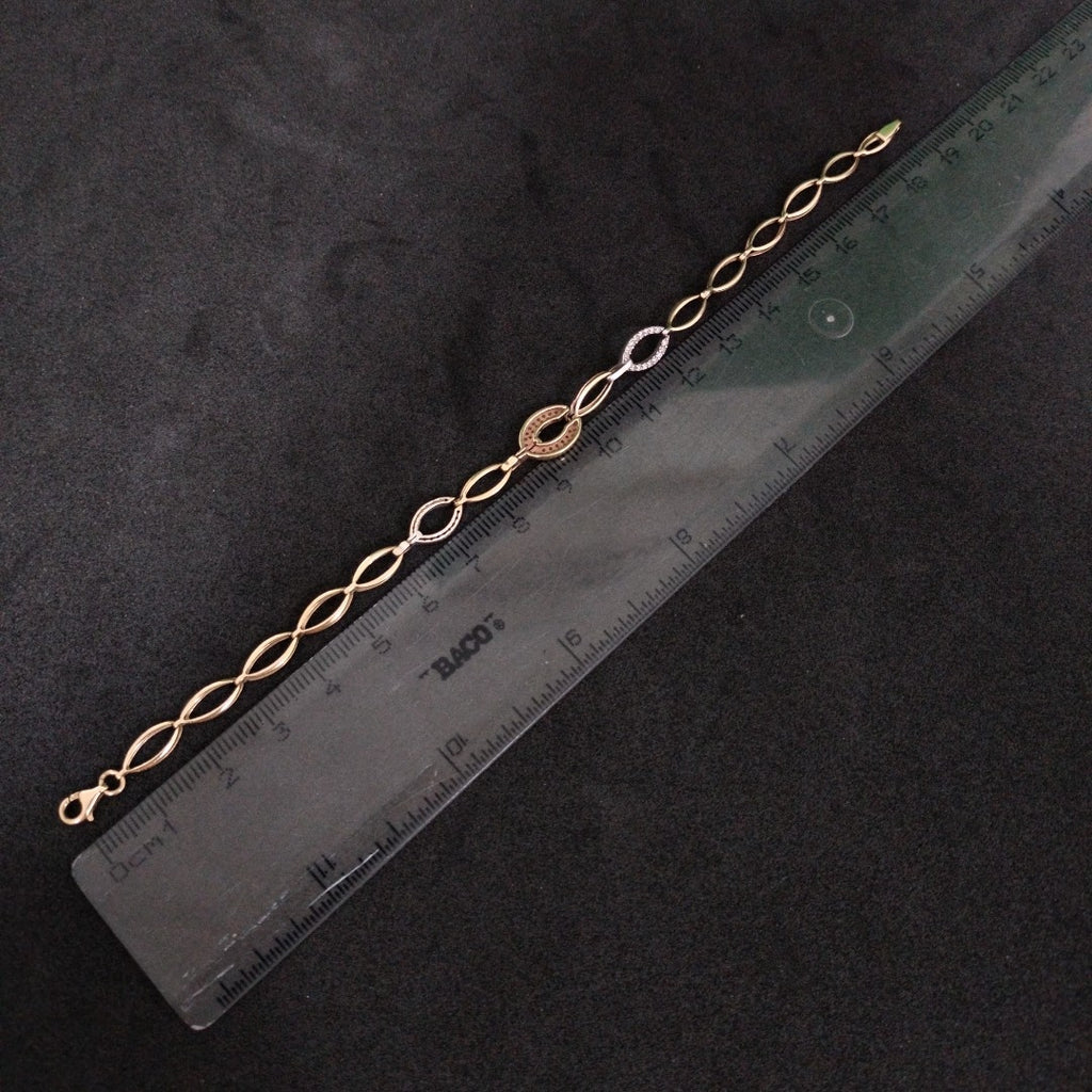 PULSERA ORO COMBINADO 14 K 4,20 GRMS (SEMINUEVO)