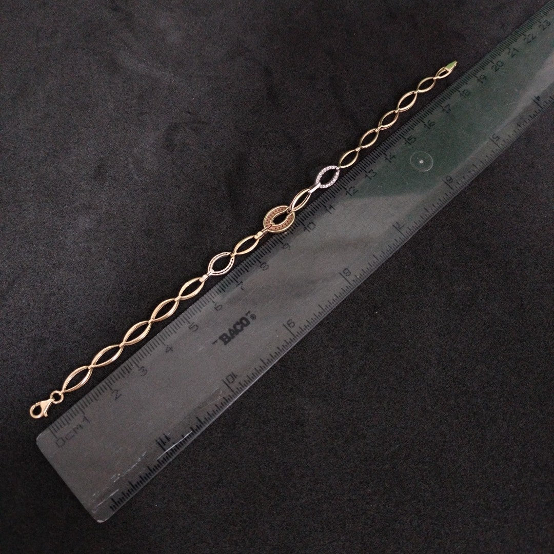 PULSERA ORO COMBINADO 14 K 4,20 GRMS (SEMINUEVO)