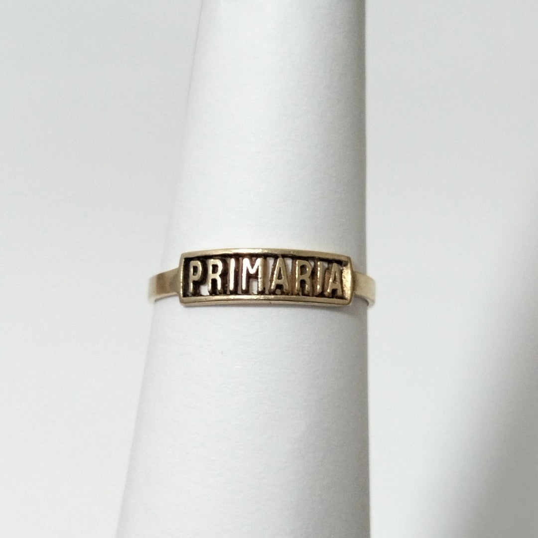 ANILLO DE GRADUACIÓN ORO 10 K 0.9 GRMS (SEMINUEVO)