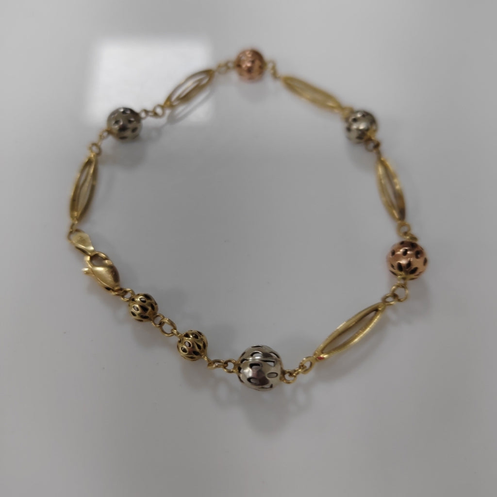 PULSERA ORO COMBINADO 14 K 5,60 GRMS (SEMINUEVO)