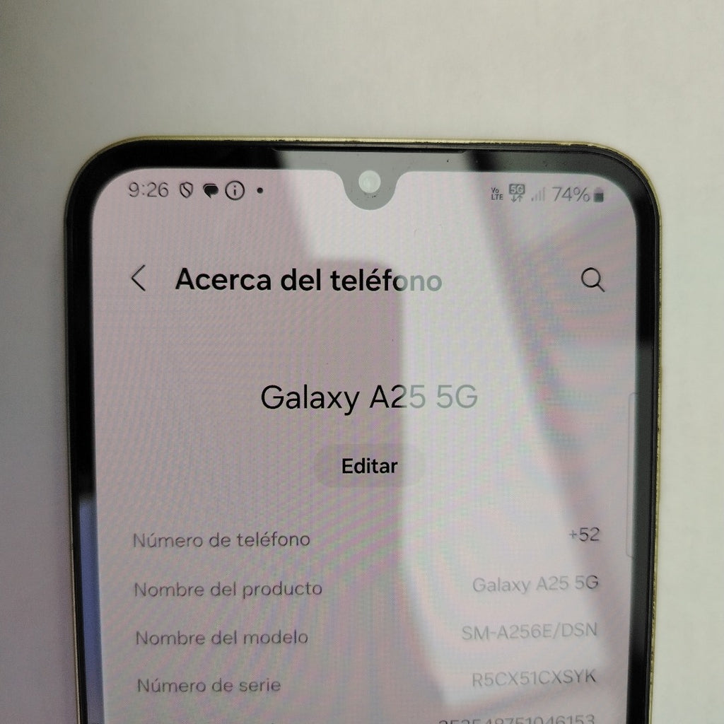 CELULAR SAMSUNG GALAXY A25 5G SM-A256E/DSN (2023) 256 GB 8 GB RAM (SEMINUEVO)