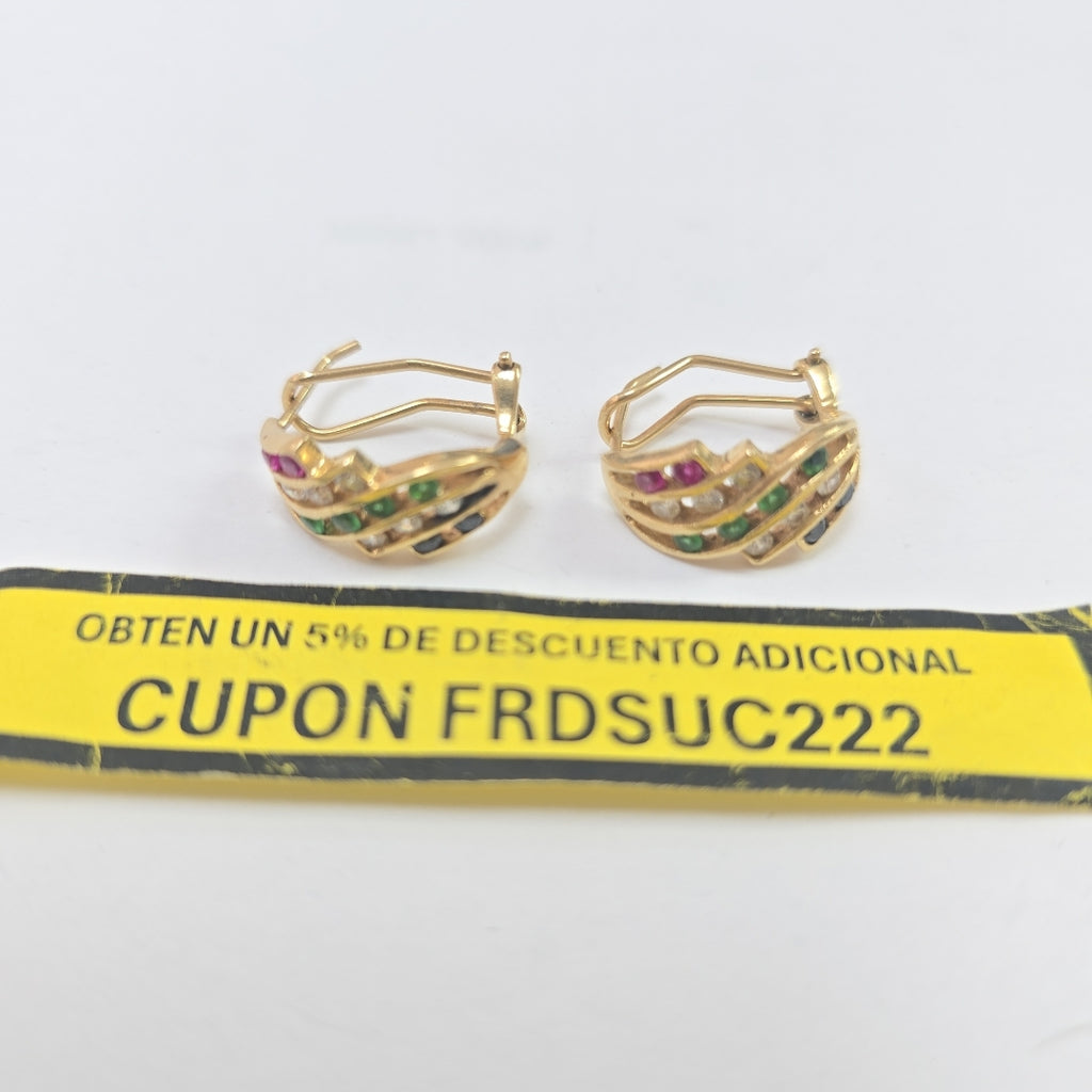 ARETES PAR ORO 14 K 5.3 GRMS (SEMINUEVO)